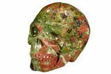 Carved, Unakite Skull - South Africa #108766-3